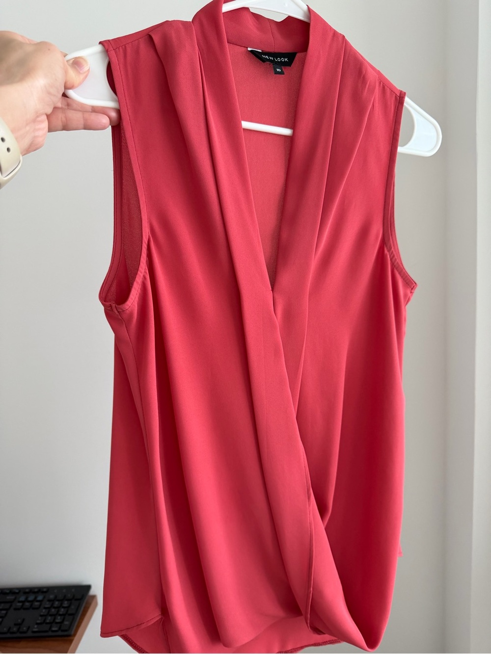New Look Coral Red Sleeveless Top